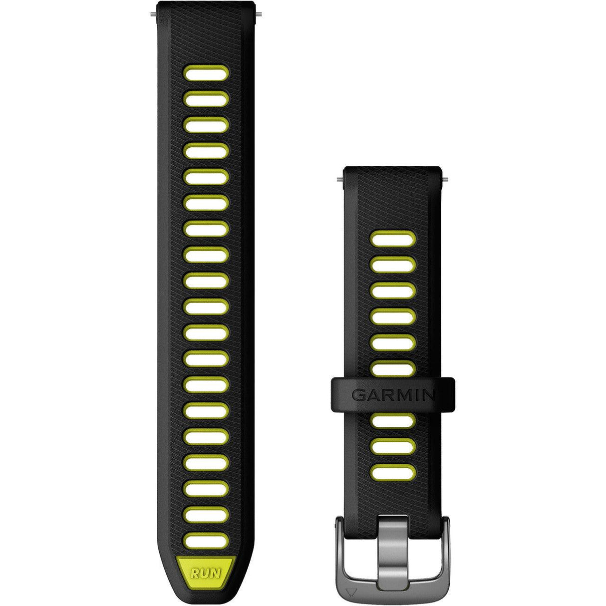 Quick Release Band (18 mm) – Black/Amp Yellow with Slate Hardware - Fitness New Zealand