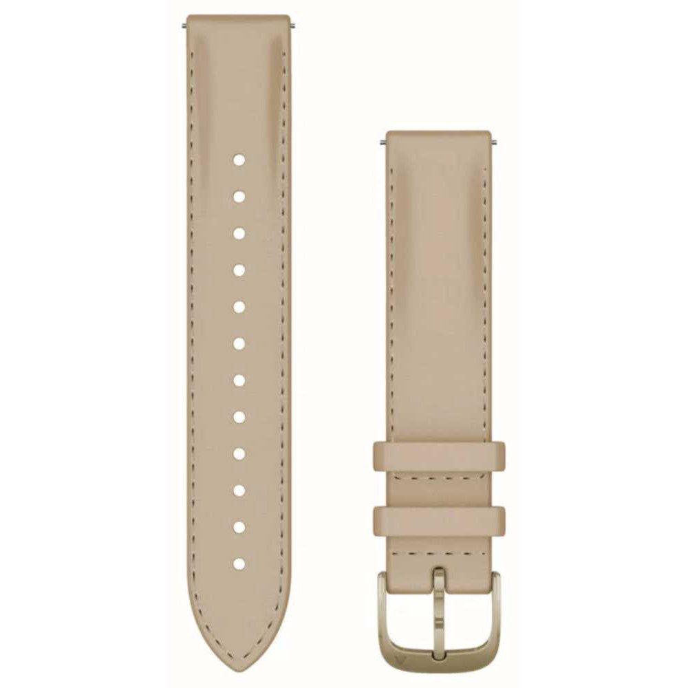 Quick Release Band (18 mm) – Light Sand Leather with Cream Gold Hardware - Fitness New Zealand