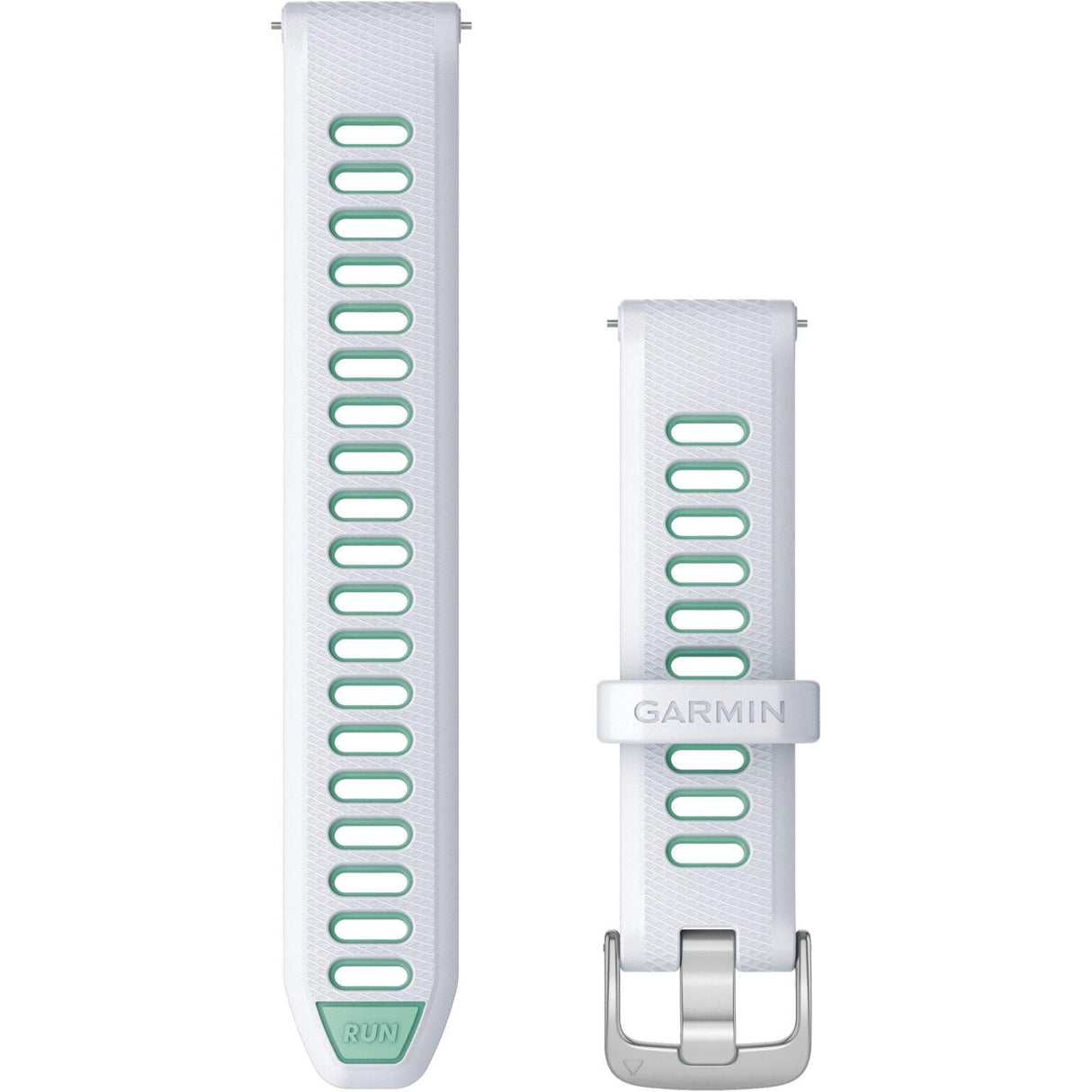 Quick Release Band (18 mm) – White/Neo Tropic with Silver Hardware - Fitness New Zealand