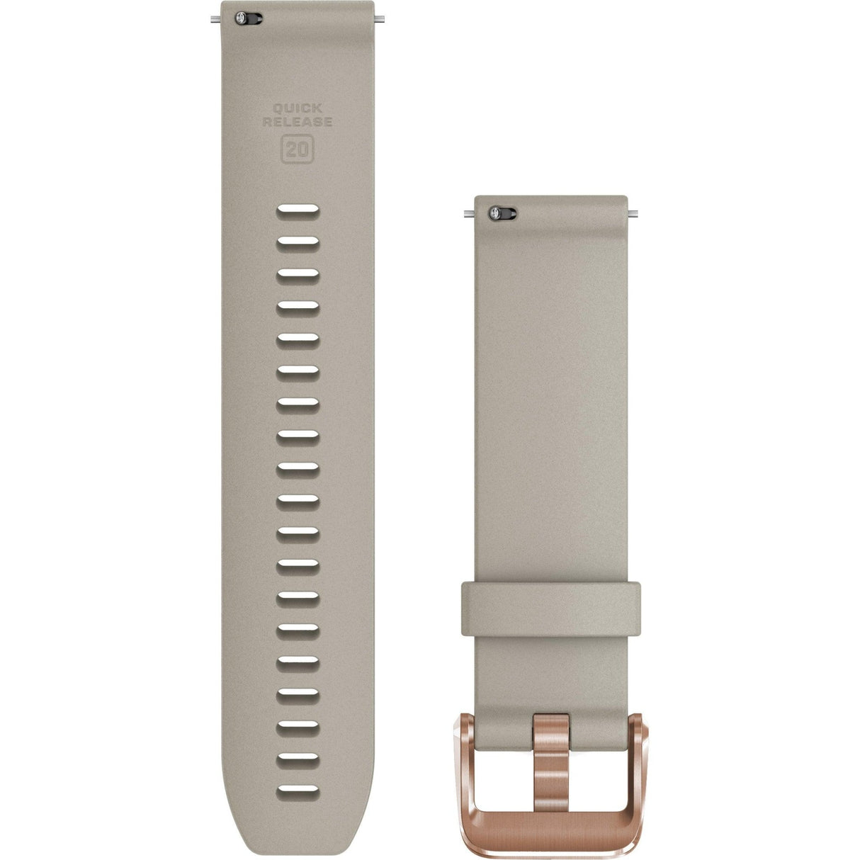 Quick Release Band 20mm – Light Sand with Rose Gold Hardware - Fitness New Zealand