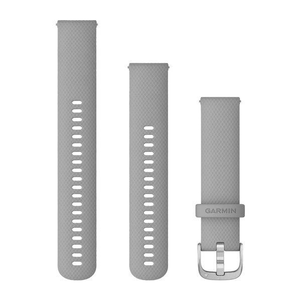 Quick Release Band 20mm – Powder Gray with Silver Hardware - Fitness New Zealand