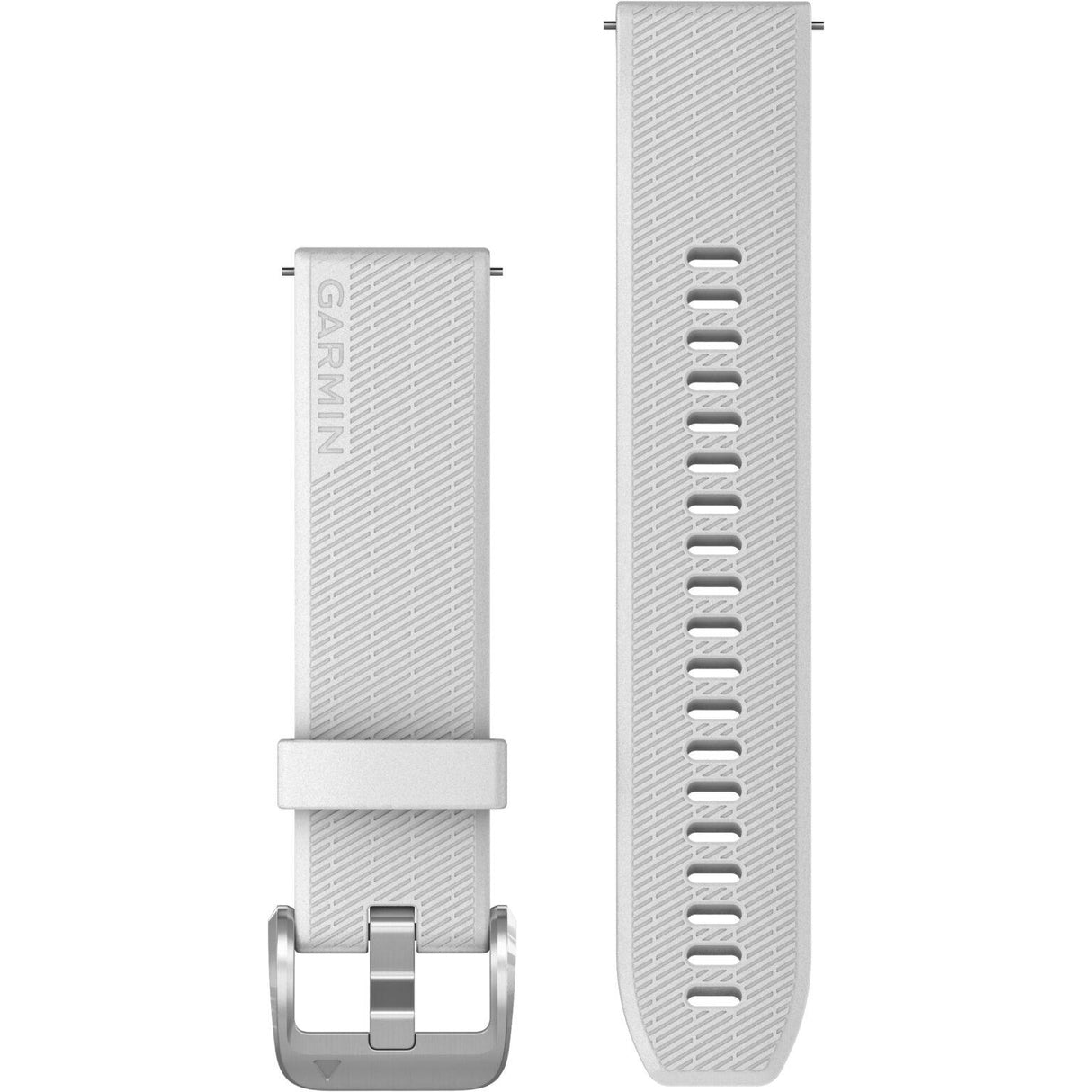Quick Release Band 20mm – White with Polished Silver Hardware - Fitness New Zealand