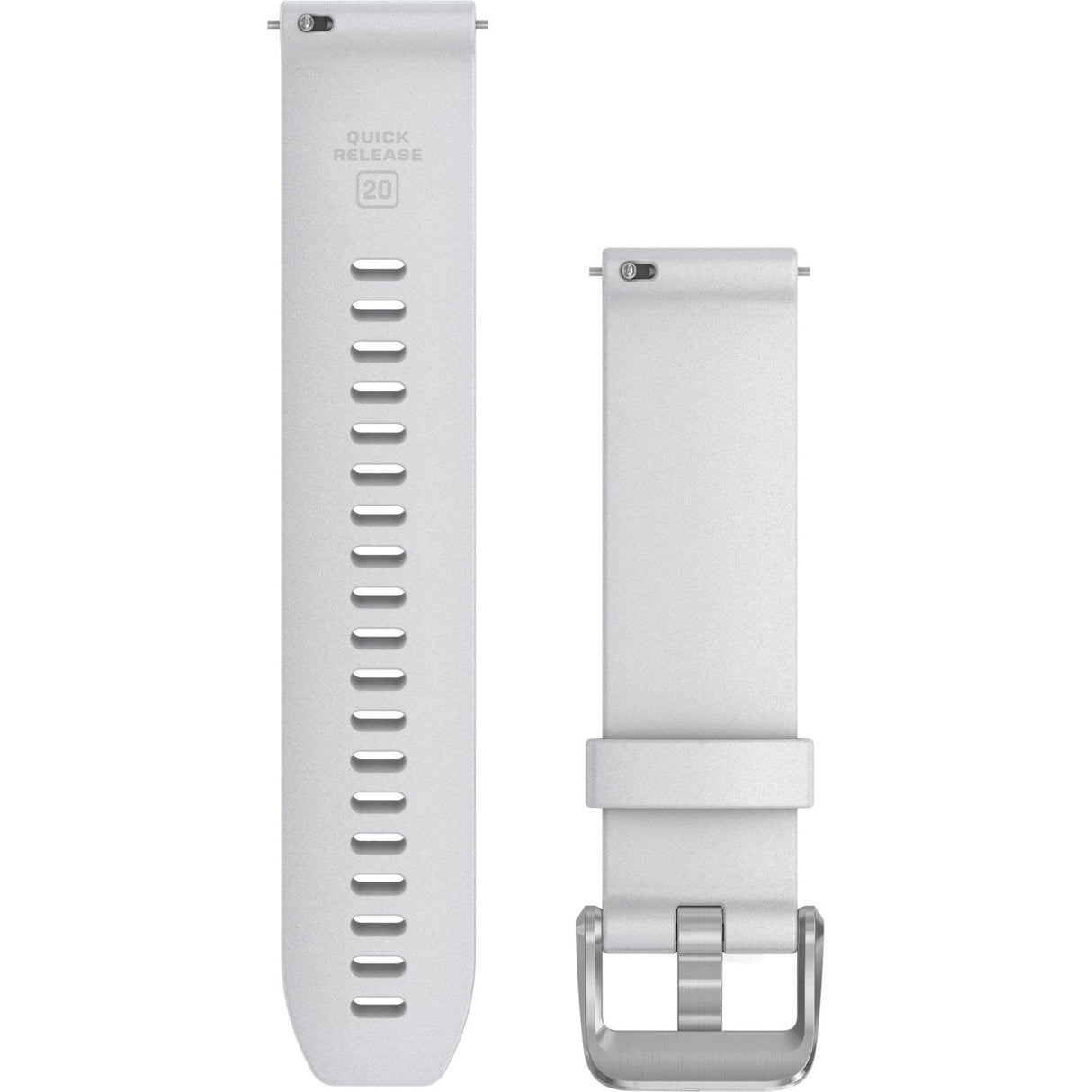 Quick Release Band 20mm – White with Polished Silver Hardware - Fitness New Zealand