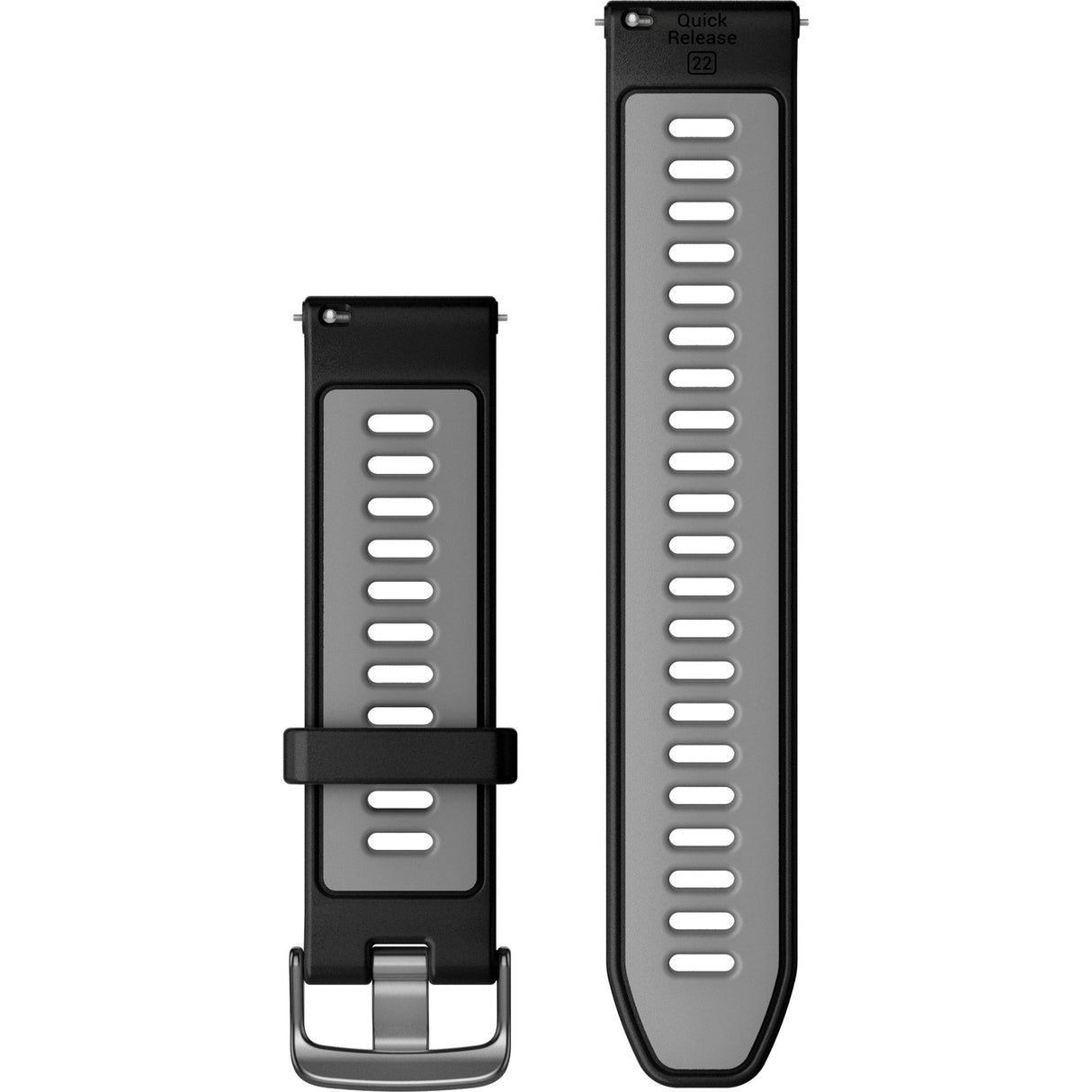 Quick Release Band (22 mm), Black/Powder Grey with Slate Hardware - Fitness New Zealand