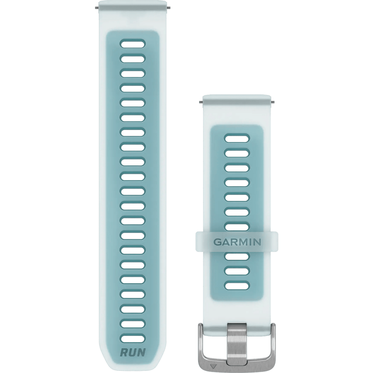 Quick Release Band (22 mm), Translucent Whitestone/Turquoise with Silver Hardware - Fitness New Zealand