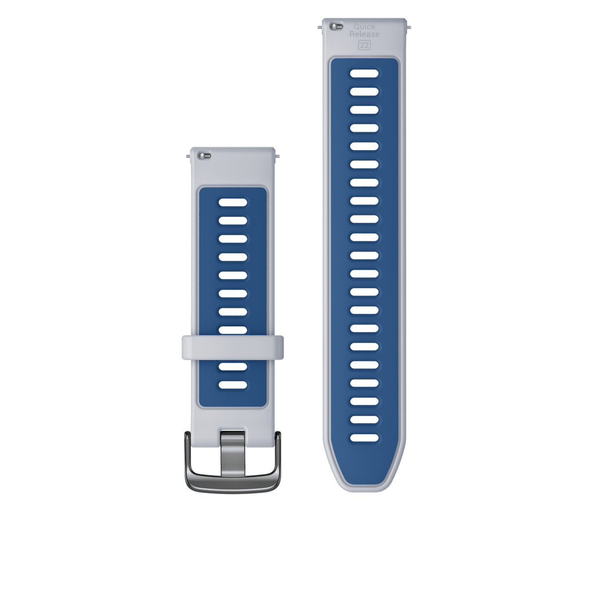 Quick Release Band (22 mm), Whitestone/Tidal Blue with Slate Hardware - Fitness New Zealand