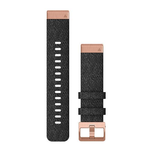 QuickFit 20 Heathered Black Nylon with Rose Gold Hardware - Fitness New Zealand