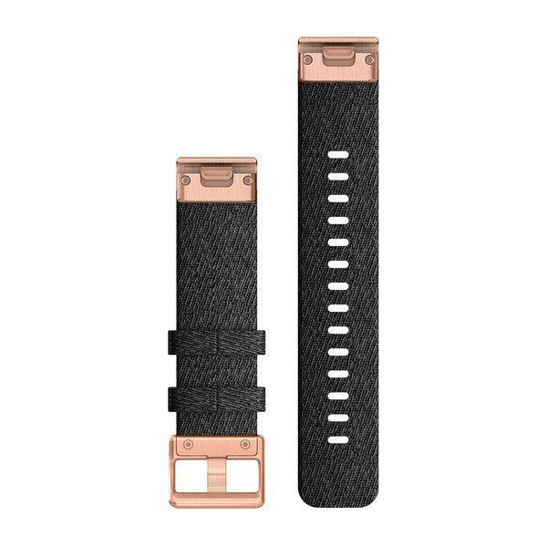 QuickFit 20 Heathered Black Nylon with Rose Gold Hardware - Fitness New Zealand