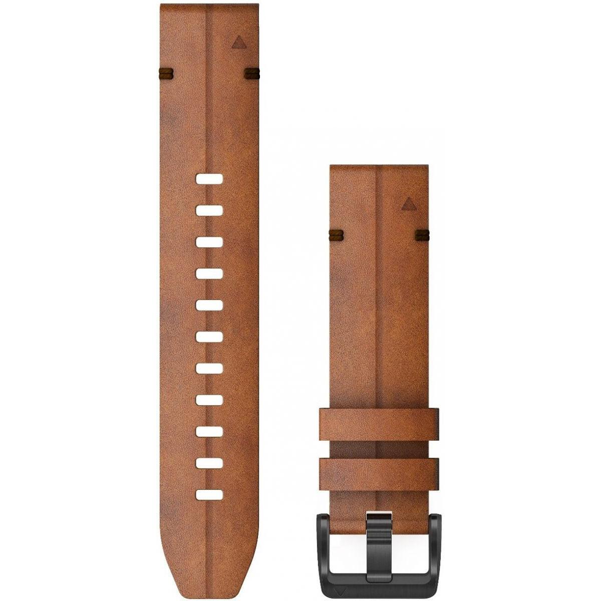 QuickFit 22 Watch Band – Chestnut Leather Band - Fitness New Zealand