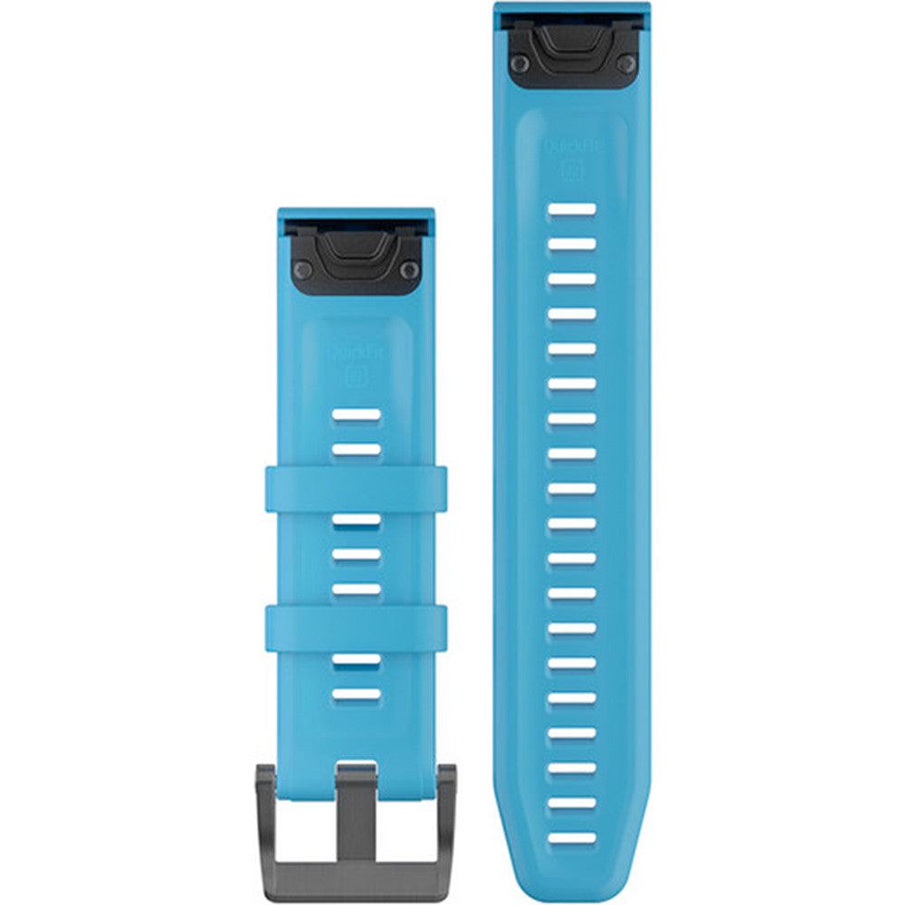 QuickFit 22 Watch Band – Cyan Blue Silicone - Fitness New Zealand