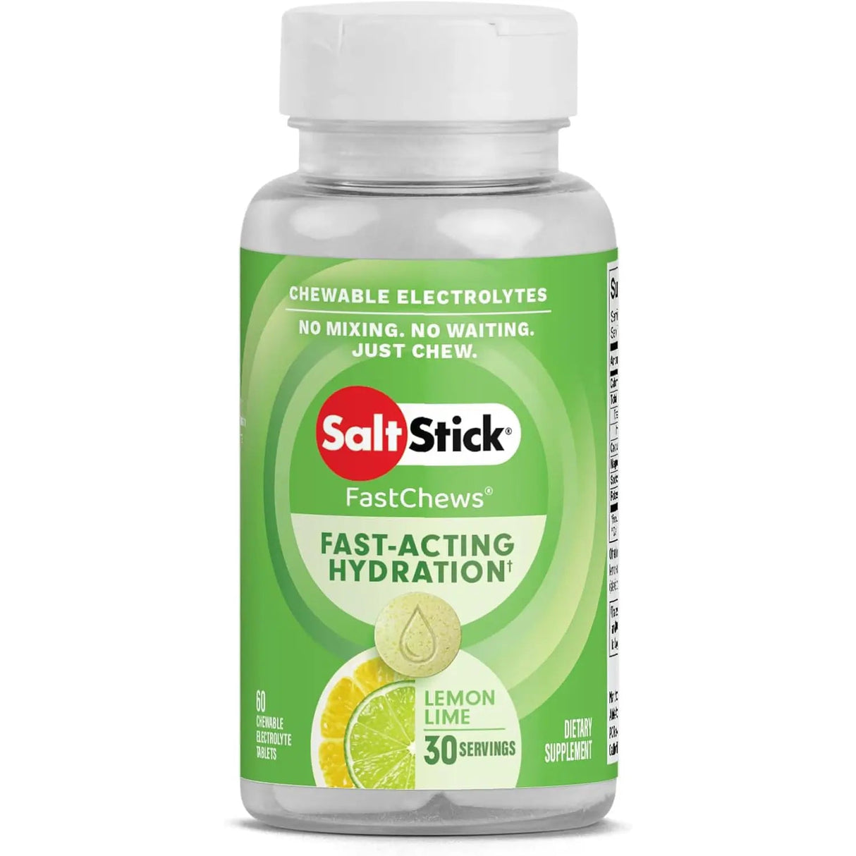 SaltStick FastChews - 60 Chewable Electrolytes - Lemon - Lime - Fitness New Zealand