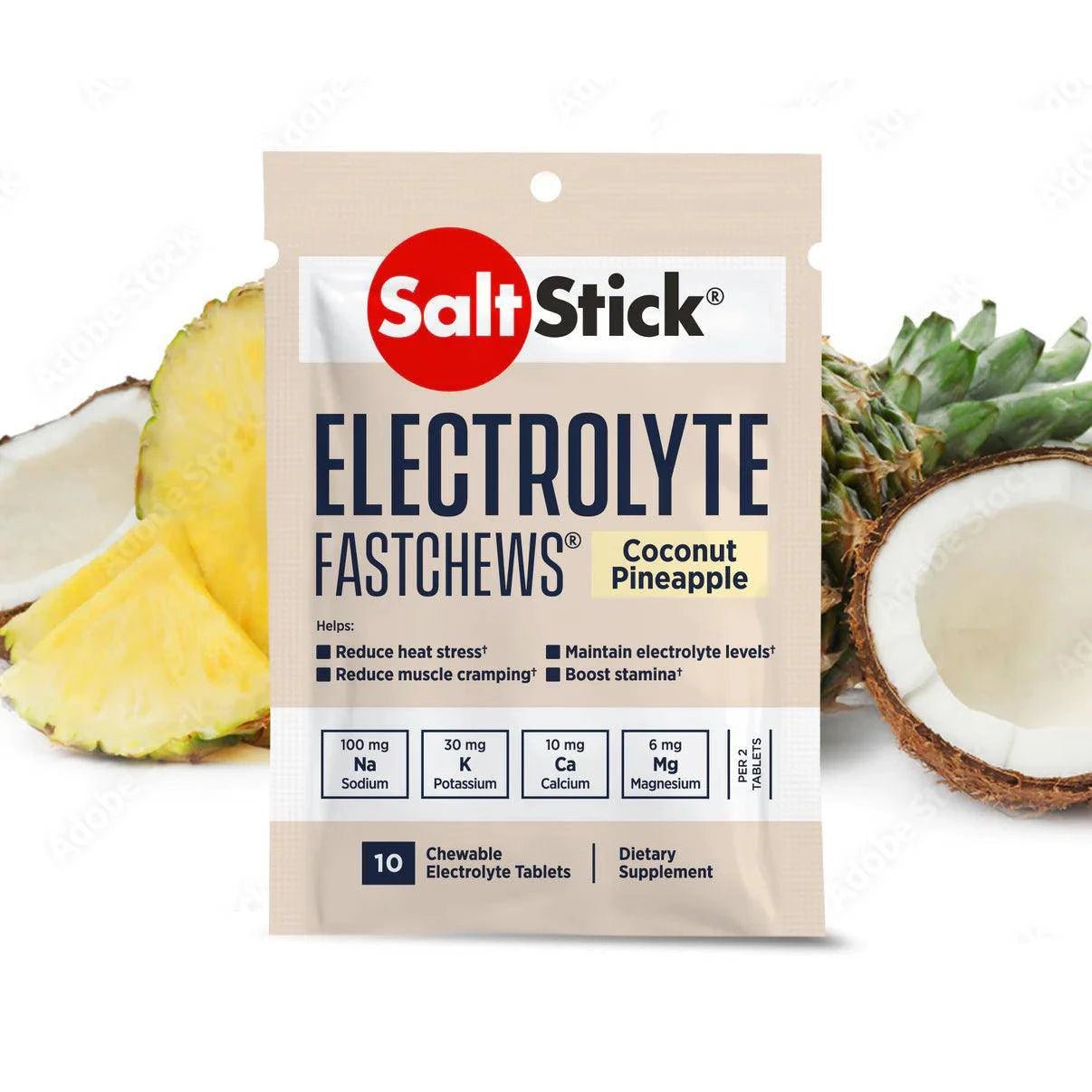 Saltstick FastChews - Pack of 10 Chewable Electrolytes - Coconut Pineapple - Fitness New Zealand