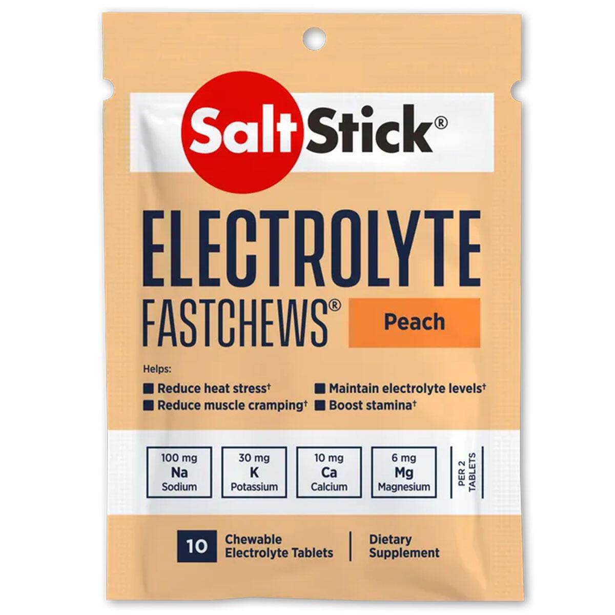 SaltStick FastChews - Pack of 10 Chewable Electrolytes - Peach - Fitness New Zealand