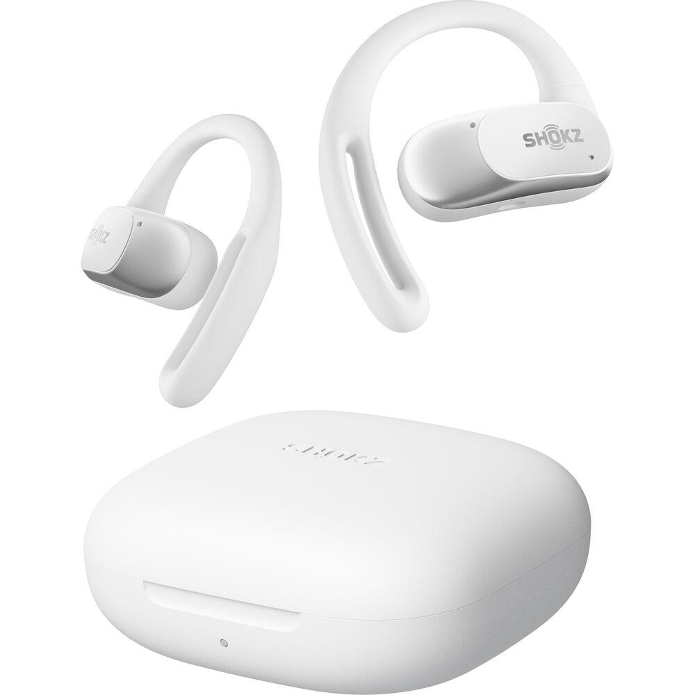 SHOKZ OpenFit Air True Wireless Open - Ear Headphones (White) - Fitness New Zealand