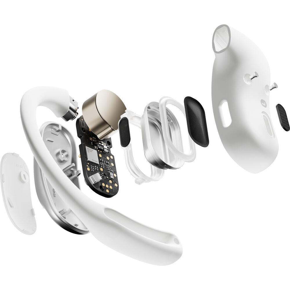 SHOKZ OpenFit Air True Wireless Open - Ear Headphones (White) - Fitness New Zealand