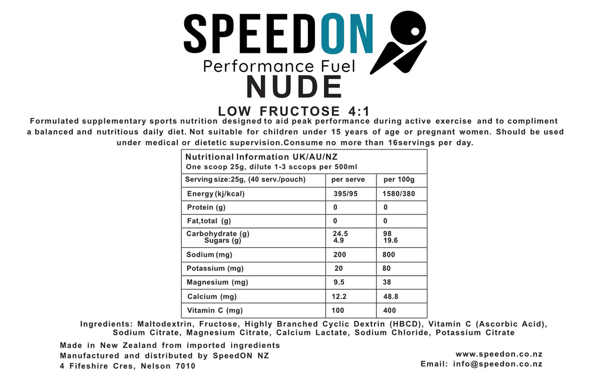 SpeedOn - Drink Mix - Nude - Low Fructose - 1kg