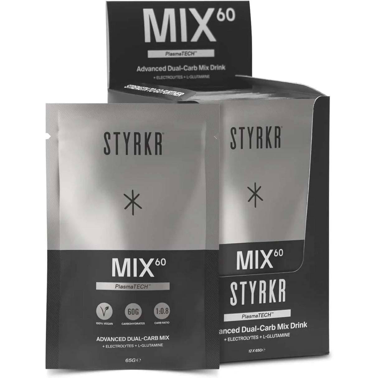 Styrkr MIX60 Dual - Carb Energy Drink Mix - Box of 12 - Fitness New Zealand