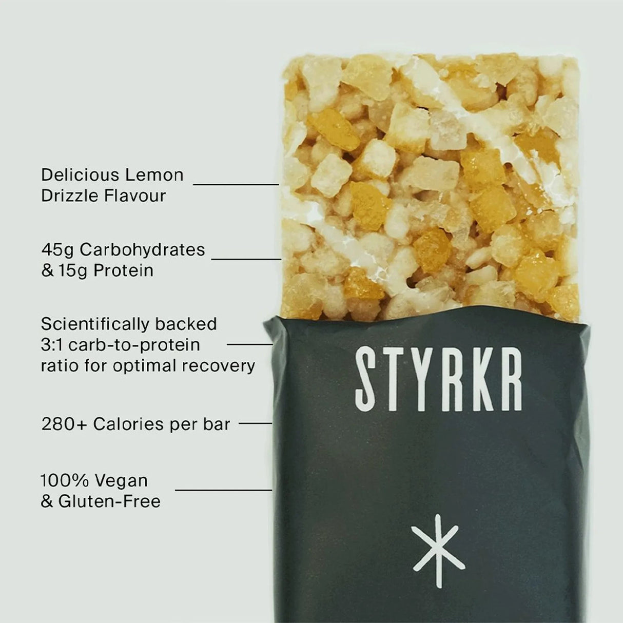 Styrkr Recovery Bar BAR+ Lemon Drizzle - Fitness New Zealand
