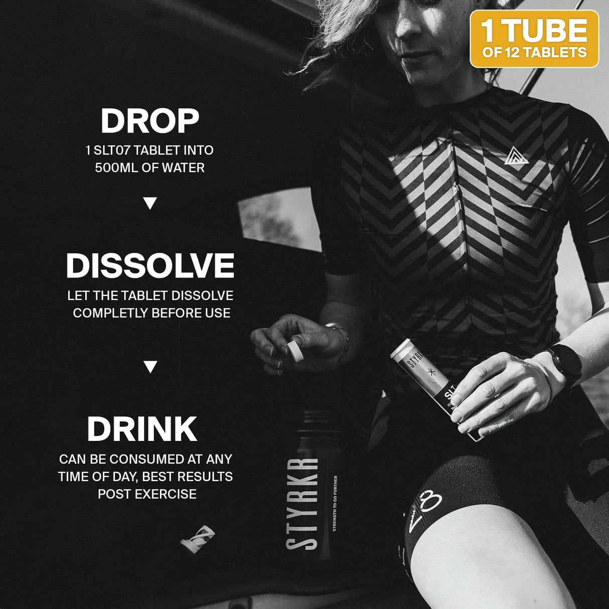 Styrkr SLT07 Hydration Tablets Mild Citrus - 1000MG - Fitness New Zealand