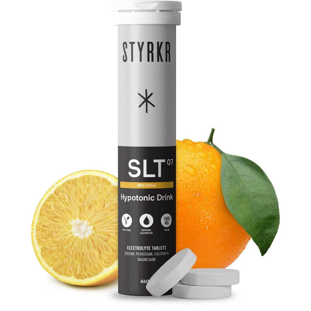 Styrkr SLT07 Hydration Tablets Mild Citrus - 1000MG - Fitness New Zealand