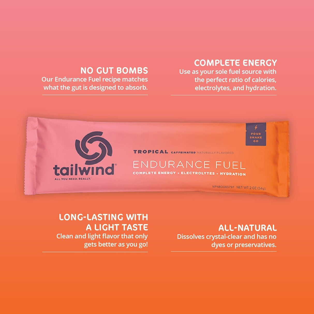 Tailwind Nutrition - Tropical Buzz Stick Pack - Fitness New Zealand