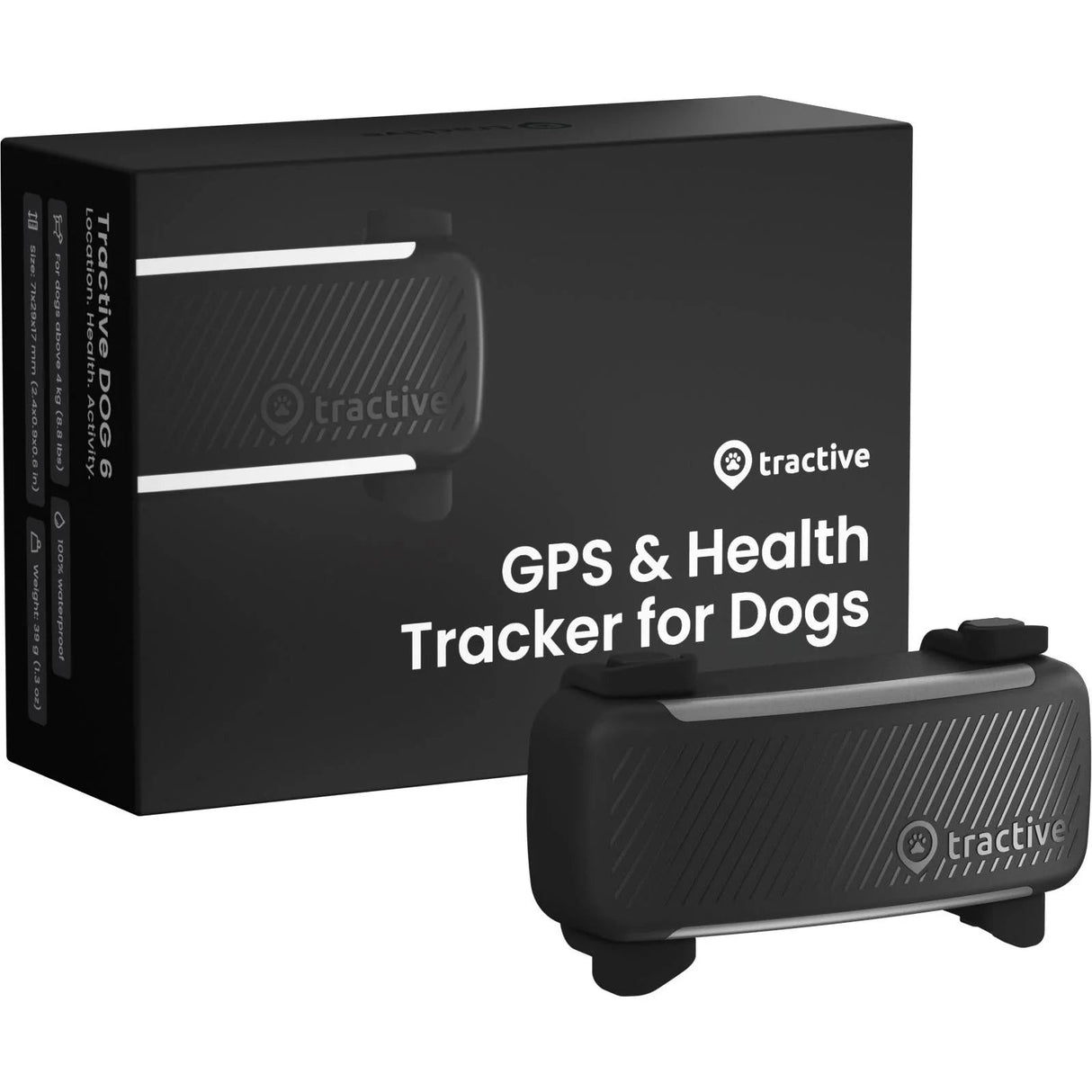 Tractive GPS Tracker Dog 6 (Black) - Fitness New Zealand