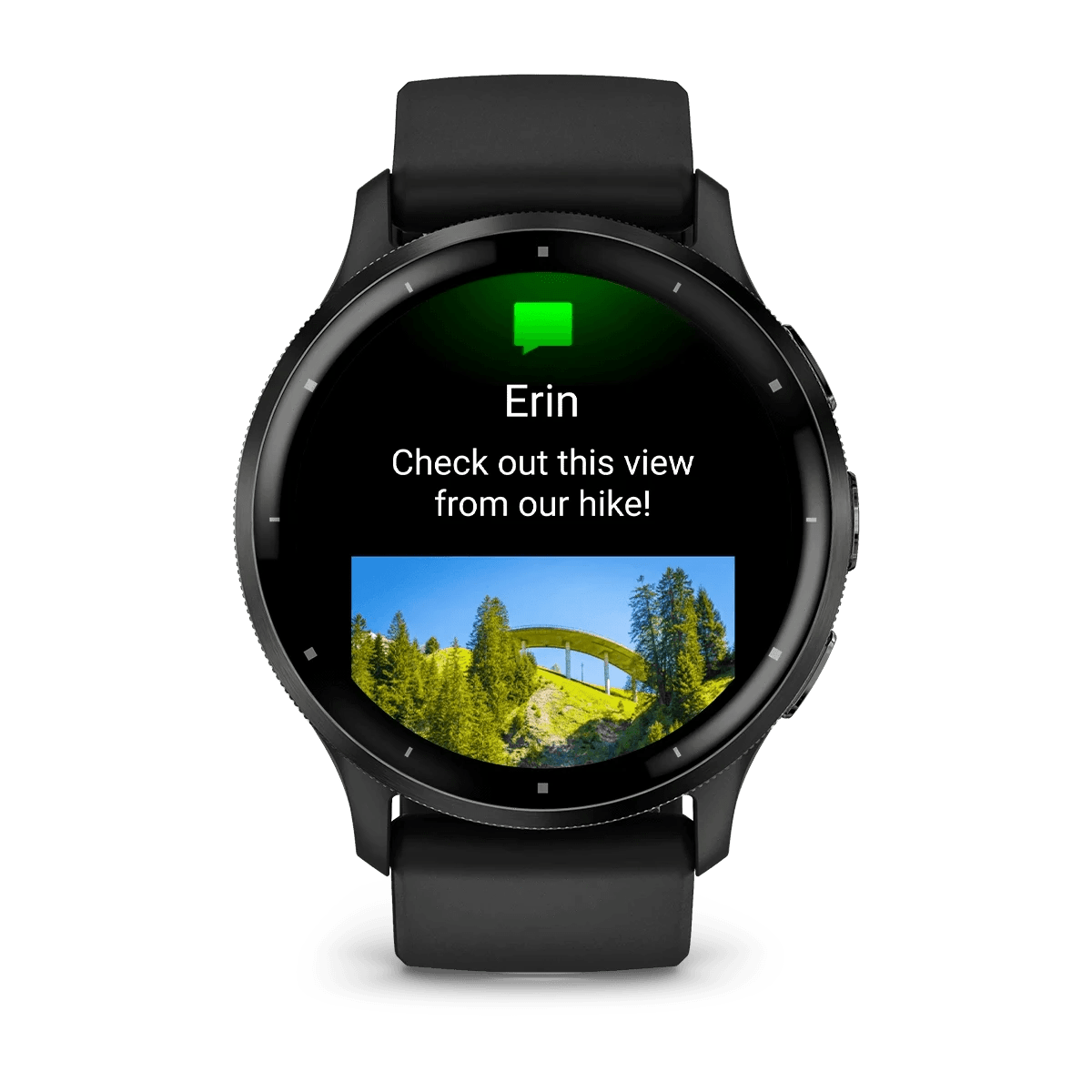 Venu 3 Slate stainless steel bezel with black case and silicone band - Fitness New Zealand