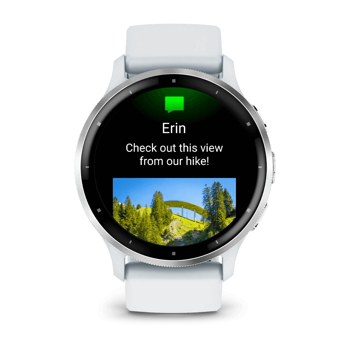 Venu 3 Slate stainless steel bezel with Whitestone case and silicone band - Fitness New Zealand