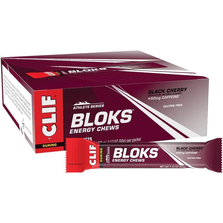 BLOKS ENERGY CHEWS Black Cherry Flavour with Caffeine - Box of 18