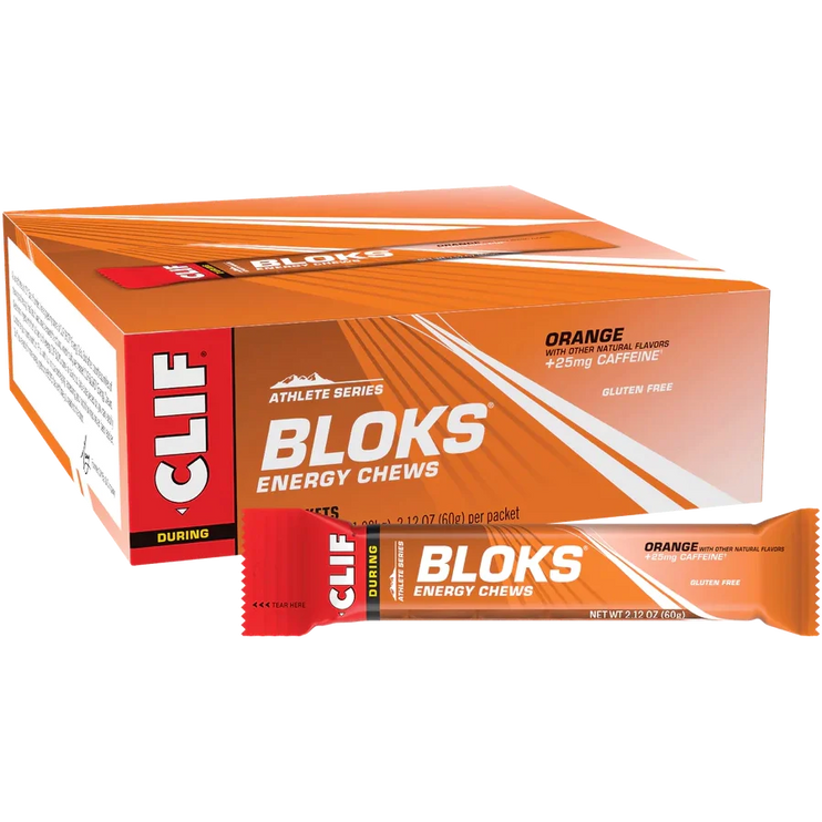 BLOKS ENERGY CHEWS Orange Flavour with Caffeine - 18 Pack