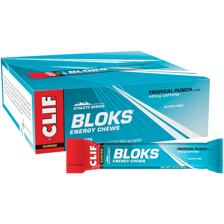BLOKS ENERGY CHEWS Tropical Punch Flavour with Caffeine - Box of 18