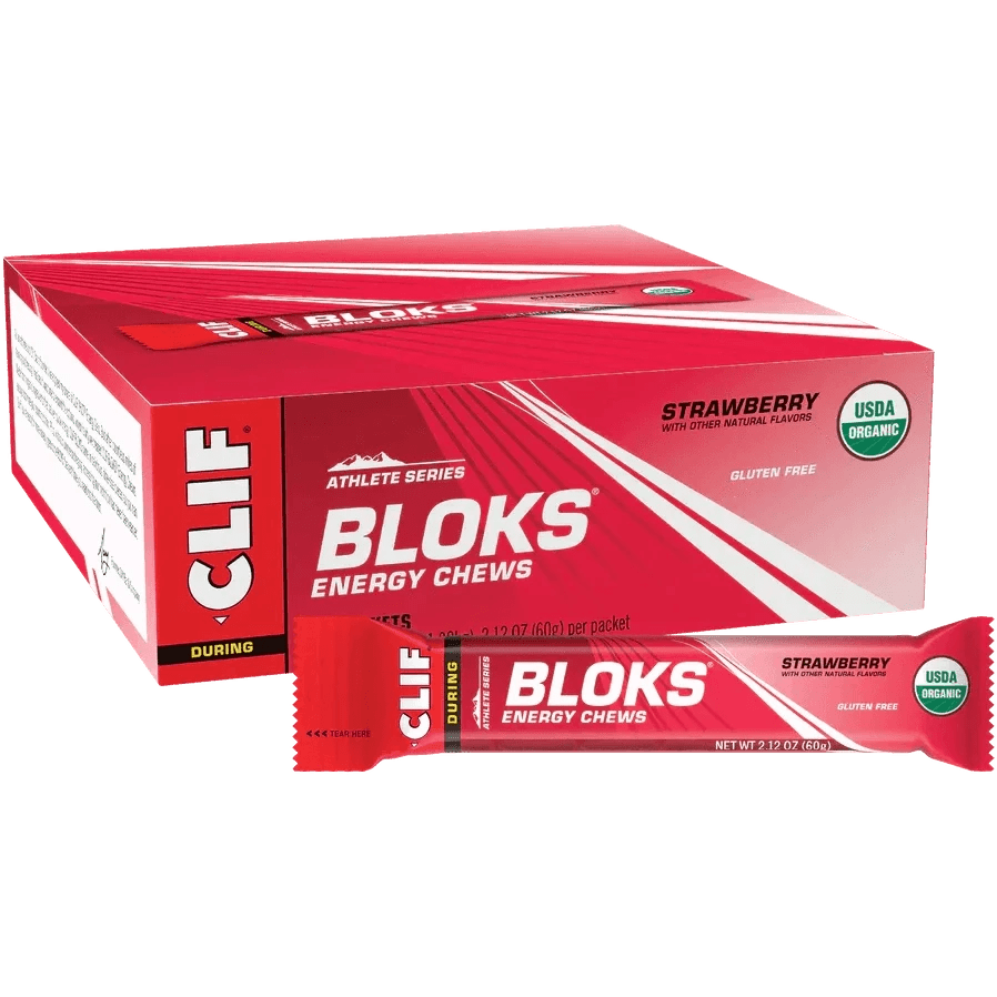 Clif Bloks Energy Chews – STRAWBERRY - Fitness New Zealand