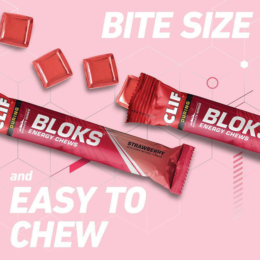 Clif Bloks Energy Chews – STRAWBERRY - Fitness New Zealand