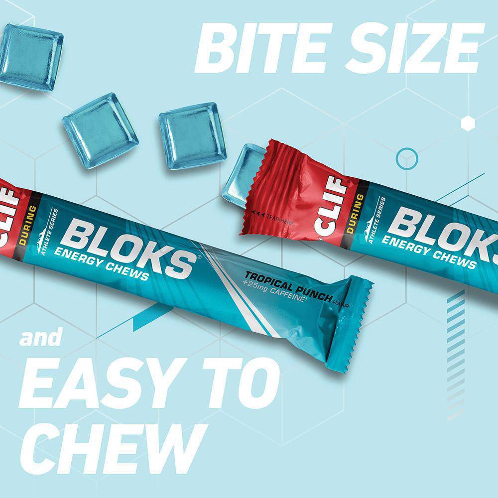 Clif Bloks Energy Chews – TROPICAL PUNCH + 25mg Caffeine - Fitness New Zealand