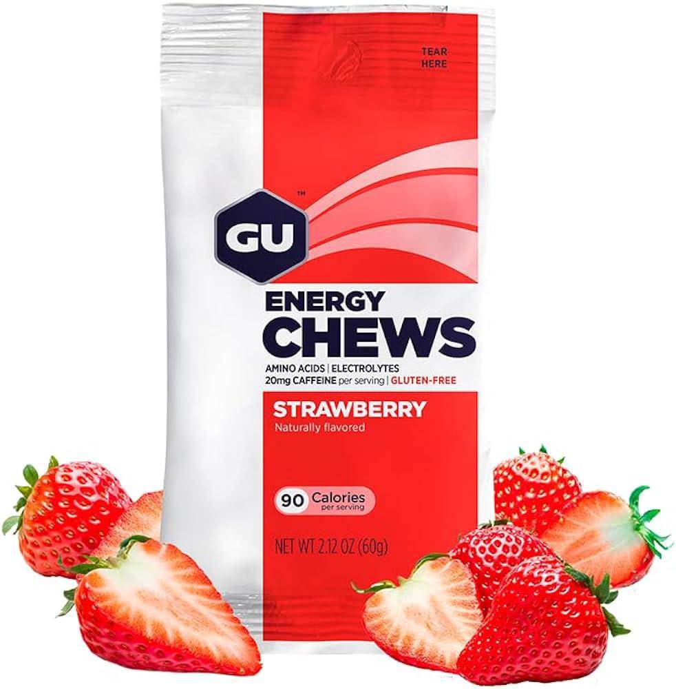 GU Energy Chews – Strawberry with 20mg Caffeine - Fitness New Zealand