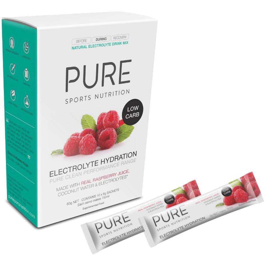 PURE Electrolyte Low Carb Raspberry (10 x 6g) - Fitness New Zealand