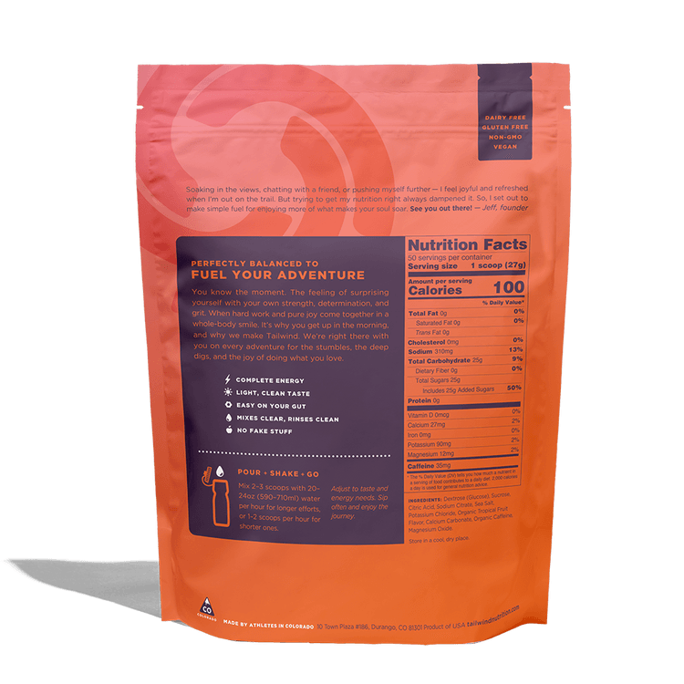 Tailwind Nutrition - Tropical - Caffeinated - 50 Serve - Fitness New Zealand