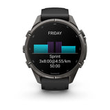 fenix 9 Pro - 43mm - Carbon Grey DLC Titanium with Black/Pebble Grey Silicone Band