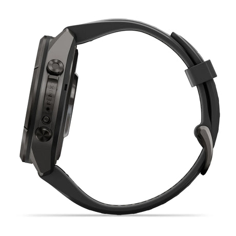 fenix 9 Pro - 43mm - Carbon Grey DLC Titanium with Black/Pebble Grey Silicone Band