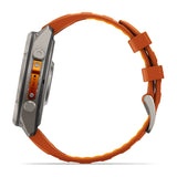fenix 9 Pro - 47mm - Titanium with Autumn Orange/Spark Orange Silicone Band