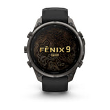 fenix 9 Pro - 47mm - Carbon Grey DLC Titanium with Black/Pebble Grey Silicone Band