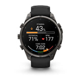 fenix 9 Pro - 47mm - Carbon Grey DLC Titanium with Black/Pebble Grey Silicone Band