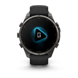 fenix 9 Pro - 47mm - Carbon Grey DLC Titanium with Black/Pebble Grey Silicone Band
