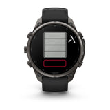 fenix 9 Pro - 47mm - Carbon Grey DLC Titanium with Black/Pebble Grey Silicone Band