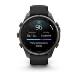 fenix 9 Pro - 47mm - Carbon Grey DLC Titanium with Black/Pebble Grey Silicone Band
