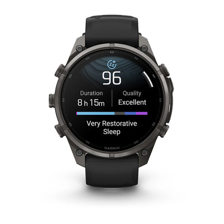 fenix 9 Pro - 47mm - Carbon Grey DLC Titanium with Black/Pebble Grey Silicone Band