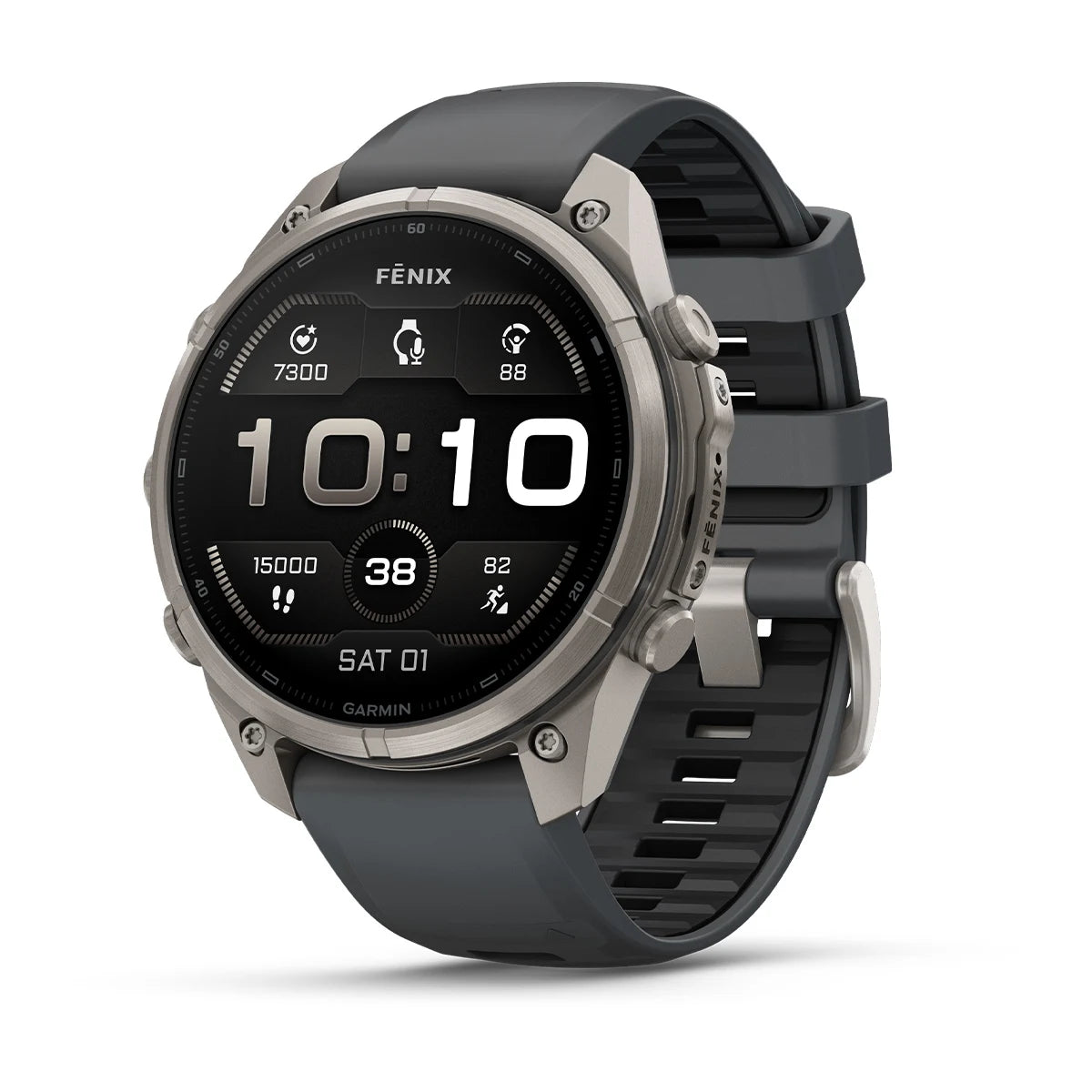 fenix 9 Pro - 47mm - Titanium with Graphite/Black Silicone Band