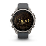 fenix 9 Pro - 47mm - Titanium with Graphite/Black Silicone Band