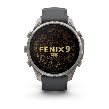 fenix 9 Pro - 47mm - Titanium with Graphite/Black Silicone Band