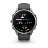 fenix 9 Pro - 47mm - Titanium with Graphite/Black Silicone Band